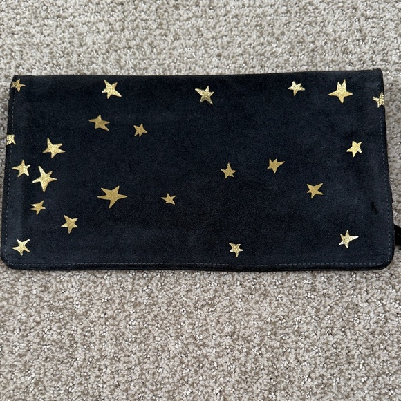 Clare V Black Clutch with Gold Star Details - Picture 2 of 4